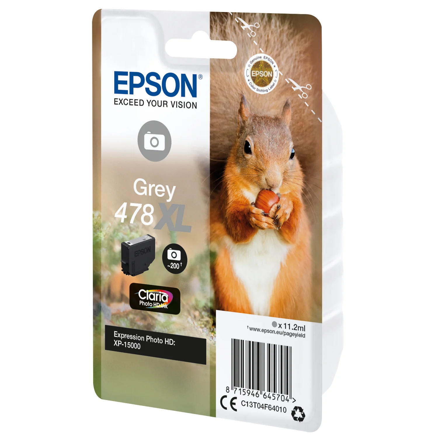 Epson Squirrel Singlepack Grey 478XL Claria Photo HD Ink - image 3