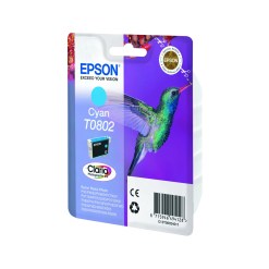 Epson Hummingbird Singlepack Cyan T0802 Claria Photographic Ink - image 2