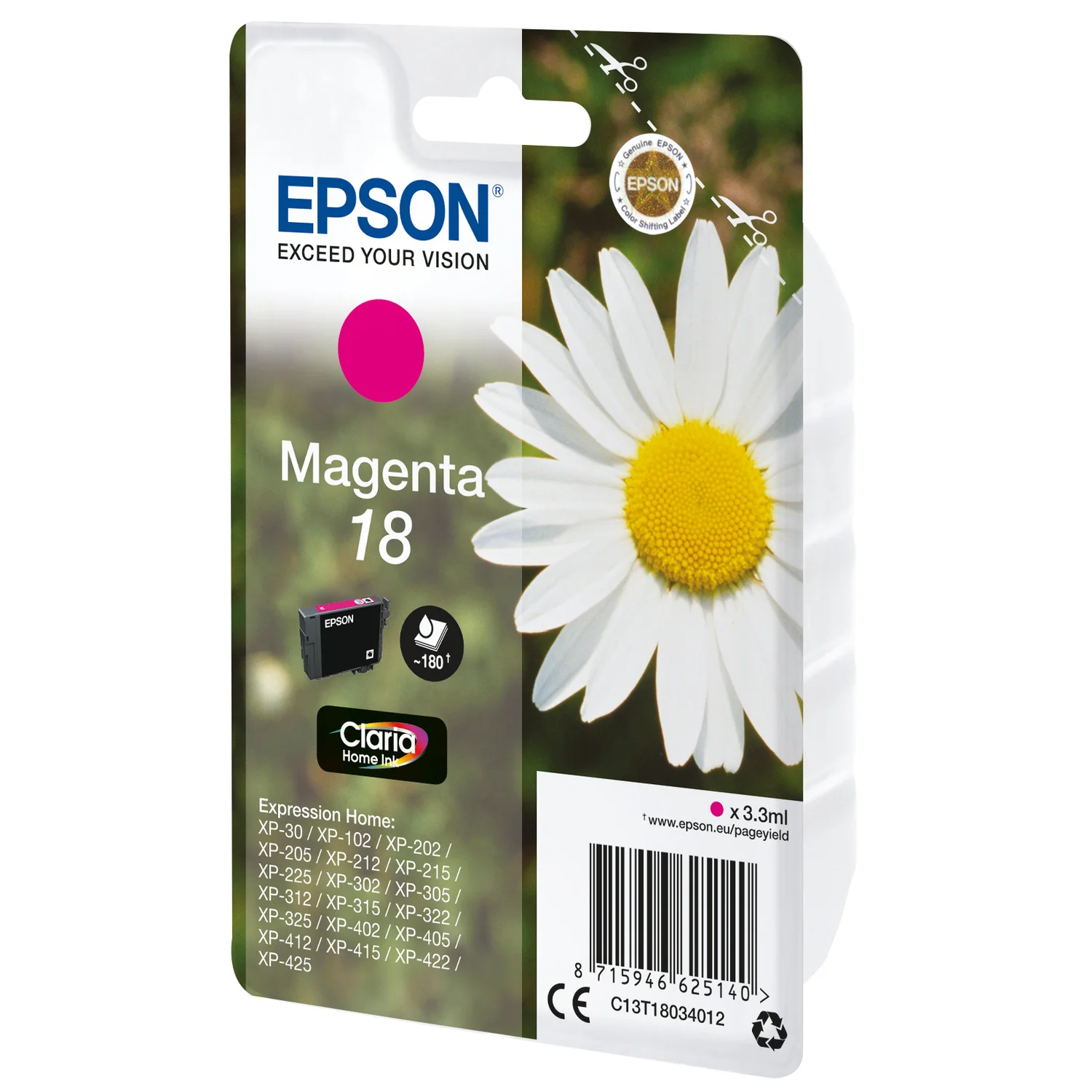 Epson Daisy Singlepack Magenta 18 Claria Home Ink - image 2