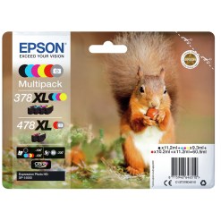 Epson Squirrel Multipack 6-colours 378XL / 478XL Claria Photo HD Ink - image 2
