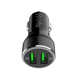 Celly CC2USBQC30BK mobile device charger Black USB Fast charging Auto - image 2