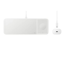 Samsung Wireless Charger Trio Headset, Smartphone, Smartwatch White USB Wireless charging Fast charging Indoor
