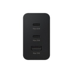 Samsung 65W Trio Universal Power Adapter Black USB Fast charging Indoor