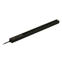 APC Easy Rack PDU, Basic, 0U, 1 Phase, 3.7kW, 230V, 16A, 14 x SCHUKO outlets, IEC60884 SCHUKO inlet - image 2