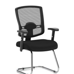 Portland Mesh Back Cantilever Visitor Chair with Arms