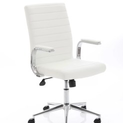Ezra Medium Back Leather Executive Office Chair with Arms - image 2