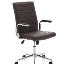 Ezra Medium Back Leather Executive Office Chair with Arms - image 3