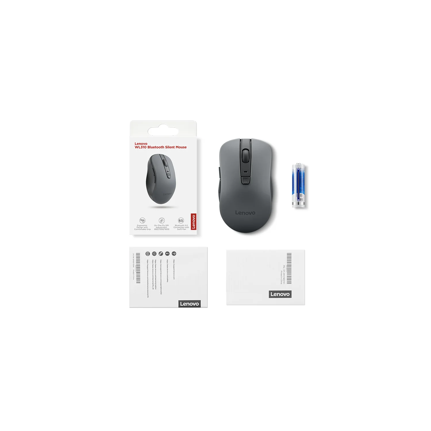 Lenovo WL310 mouse Office Ambidextrous Bluetooth Optical 1200 DPI - image 7