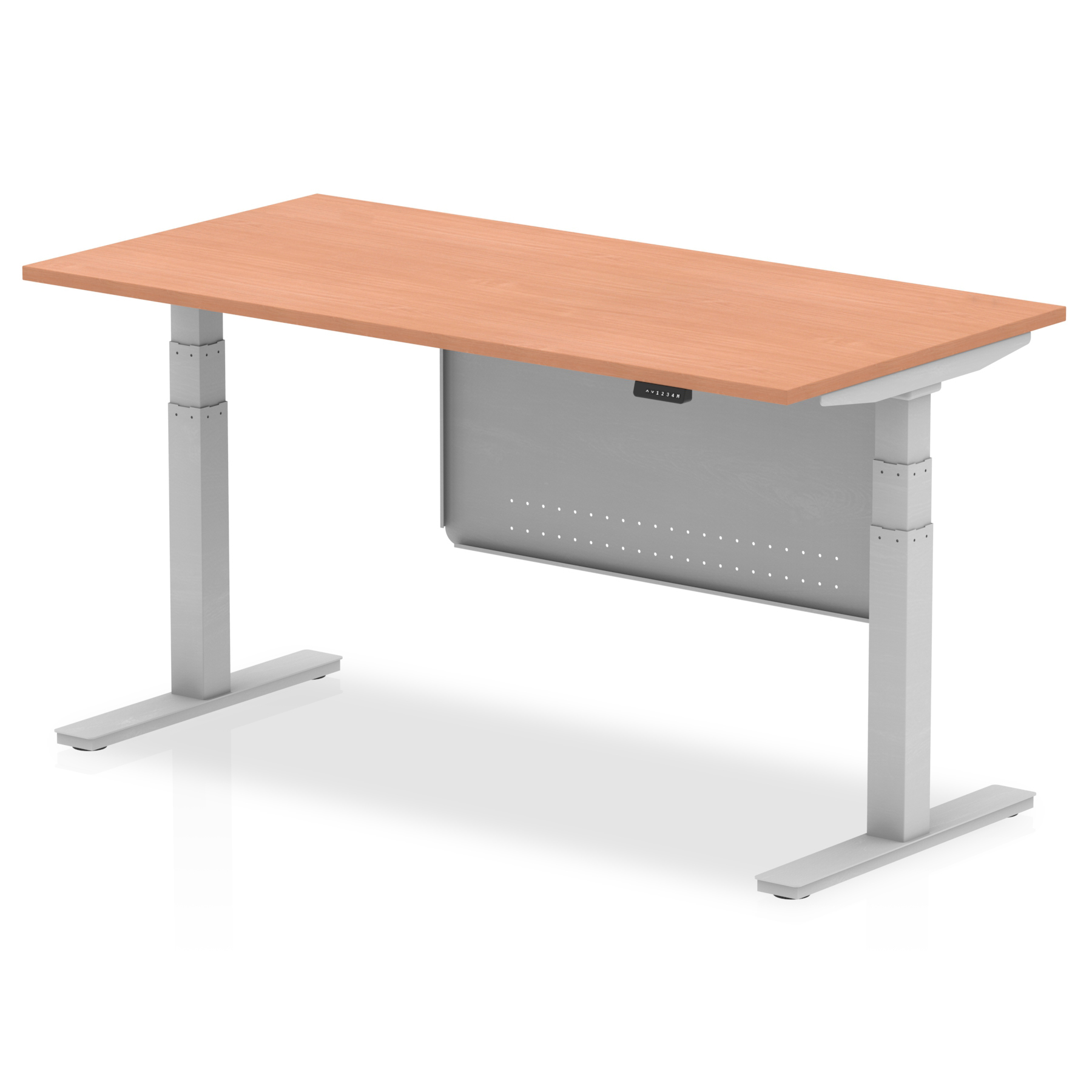 Air Height Adjustable Desk without Cable Ports with Steel Modesty Panel - image 3
