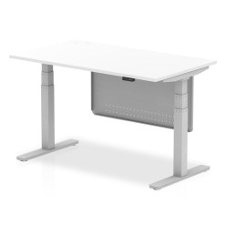 Air Height Adjustable Desk without Cable Ports with Steel Modesty Panel - image 10