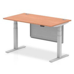 Air Height Adjustable Desk With Cable Ports With Steel Modesty Panel - image 2