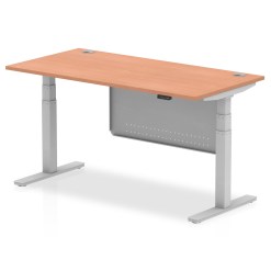 Air Height Adjustable Desk With Cable Ports With Steel Modesty Panel - image 3