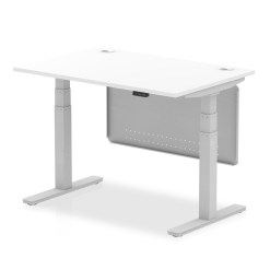 Air Height Adjustable Desk With Cable Ports With Steel Modesty Panel - image 9