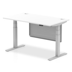 Air Height Adjustable Desk With Cable Ports With Steel Modesty Panel - image 10