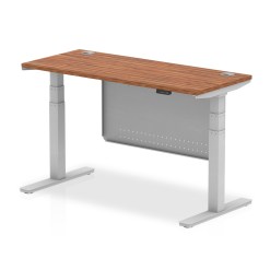 Air Height Adjustable Slimline Desk With Cable Ports With Steel Modesty Panel - image 6