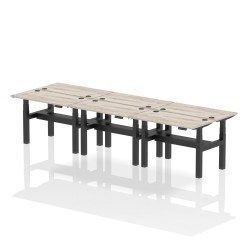 Air Back-to-Back Slimline Height Adjustable Bench Desk - 6 Person - image 4