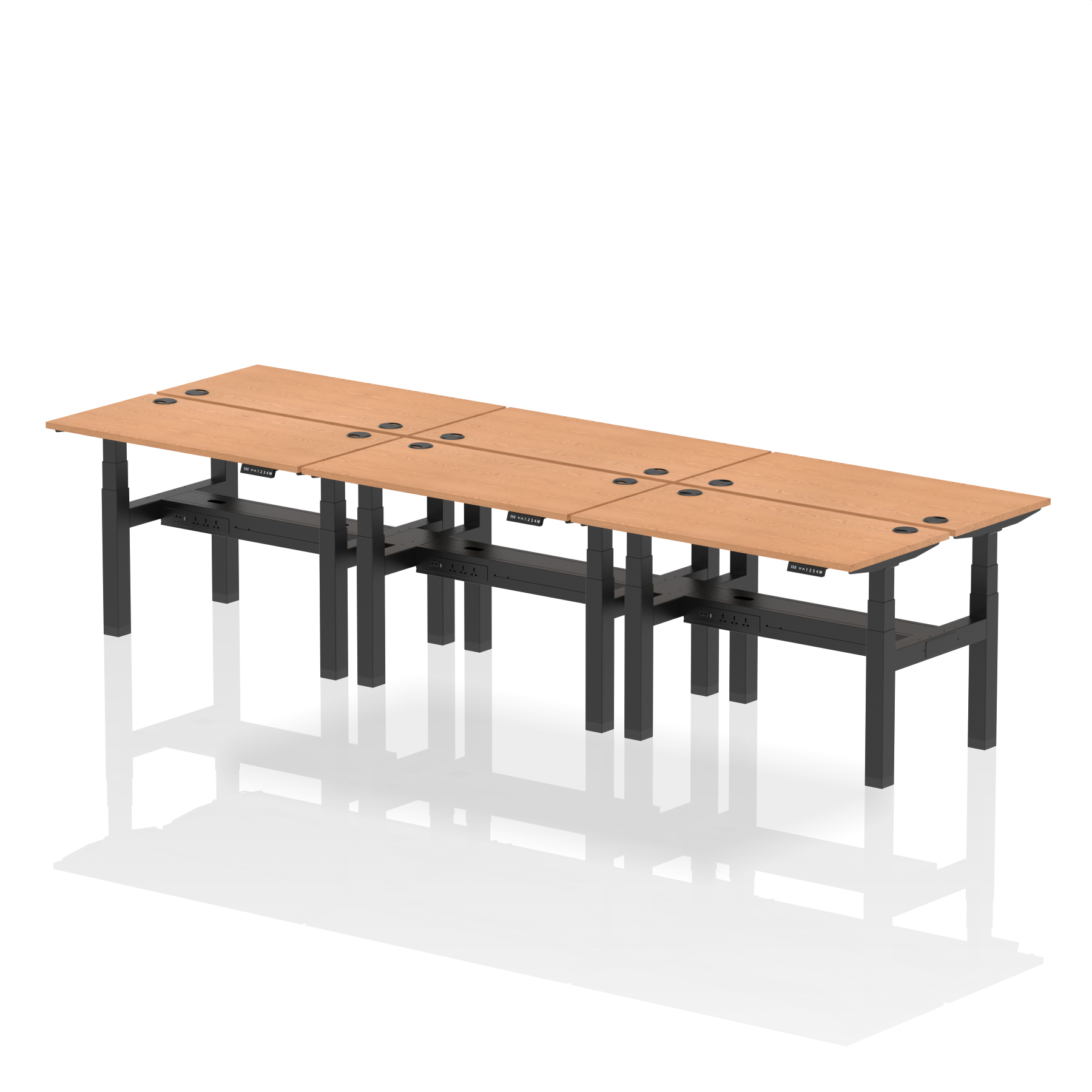 Air Back-to-Back Slimline Height Adjustable Bench Desk - 6 Person - image 10