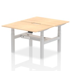 Air Back-to-Back Scalloped Edge Height Adjustable Bench Desk - 2 Person - image 8