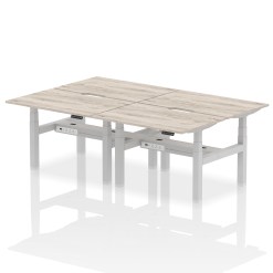 Air Back-to-Back Scalloped Edge Height Adjustable Bench Desk - 4 Person - image 5