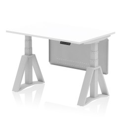 Air Height Adjustable Desk without Cable Ports With Steel Modesty Panel With Piste Foot - image 9