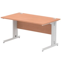 Impulse 1400mm Straight Desk Cable Managed Leg