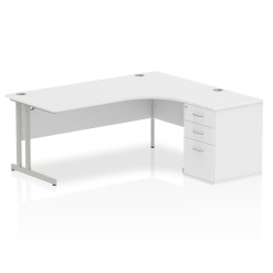 Impulse 1800mm Cantilever Right Crescent Desk Workstation - image 2