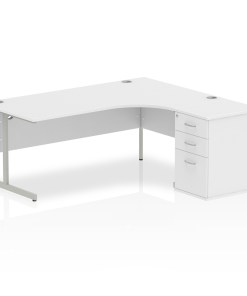 Impulse 1800mm Cantilever Right Crescent Desk Workstation