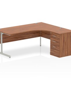 Impulse 1800mm Cantilever Right Crescent Desk Workstation