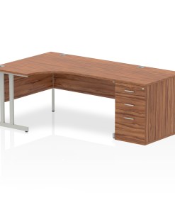 Impulse 1600mm Cantilever Left Crescent Desk Workstation