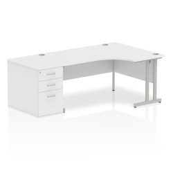 Impulse 1600mm Cantilever Right Crescent Desk Workstation - image 6