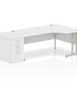 Impulse 1800mm Cantilever Right Crescent Desk Workstation