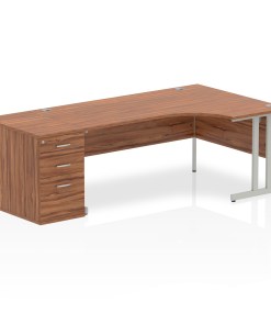 Impulse 1800mm Cantilever Right Crescent Desk Workstation