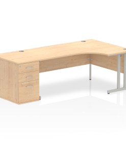 Impulse 1800mm Cantilever Right Crescent Desk Workstation