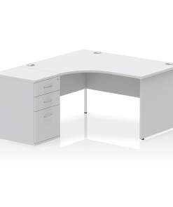 Impulse Panel End Crescent Desk Workstation