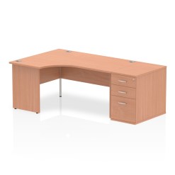 Impulse Panel End Crescent Desk Workstation - image 29
