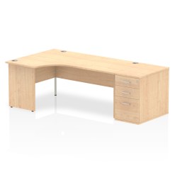 Impulse Panel End Crescent Desk Workstation - image 36