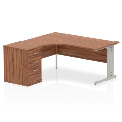 Impulse 1600mm Cable Managed Left Crescent Desk Workstation - image 3