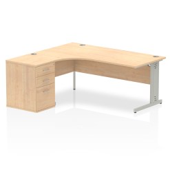 Impulse 1800mm Cable Managed Left Crescent Desk Workstation - image 4