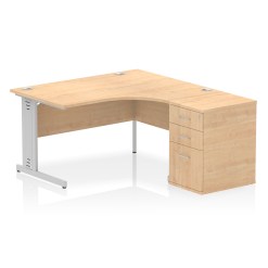 Impulse 1400mm Cable Managed Right Crescent Desk Workstation - image 4