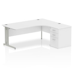 Impulse 1800mm Cable Managed Right Crescent Desk Workstation - image 2
