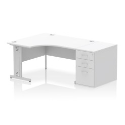 Impulse 1400mm Cable Managed Left Crescent Desk Workstation - image 6