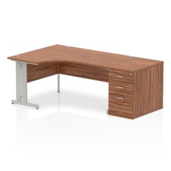 Impulse 1600mm Cable Managed Left Crescent Desk Workstation - image 7