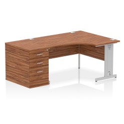 Impulse 1400mm Cable Managed Right Crescent Desk Workstation - image 7