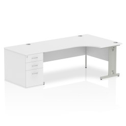 Impulse 1800mm Cable Managed Right Crescent Desk Workstation - image 6