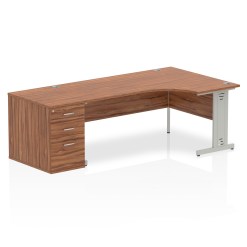 Impulse 1800mm Cable Managed Right Crescent Desk Workstation - image 7