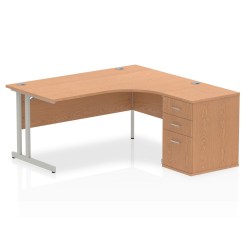 Impulse 1600mm Cantilever Right Crescent Desk Workstation - image 9