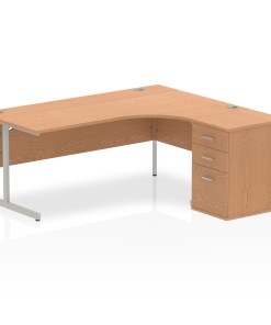 Impulse 1800mm Cantilever Right Crescent Desk Workstation