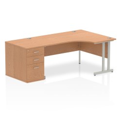 Impulse 1600mm Cantilever Right Crescent Desk Workstation - image 10