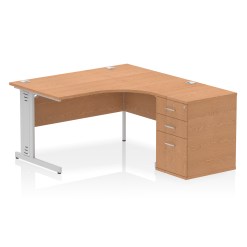 Impulse 1400mm Cable Managed Right Crescent Desk Workstation - image 9