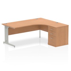 Impulse 1800mm Cable Managed Right Crescent Desk Workstation - image 9